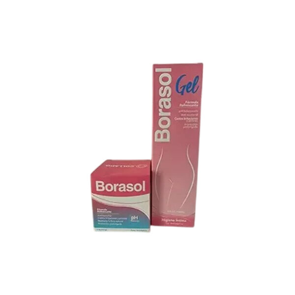 Borasol - Gel Refreshing Formula Femenine Wash Gel 8FL OZ. + Borasol Antiseptic Powder 4oz 114g