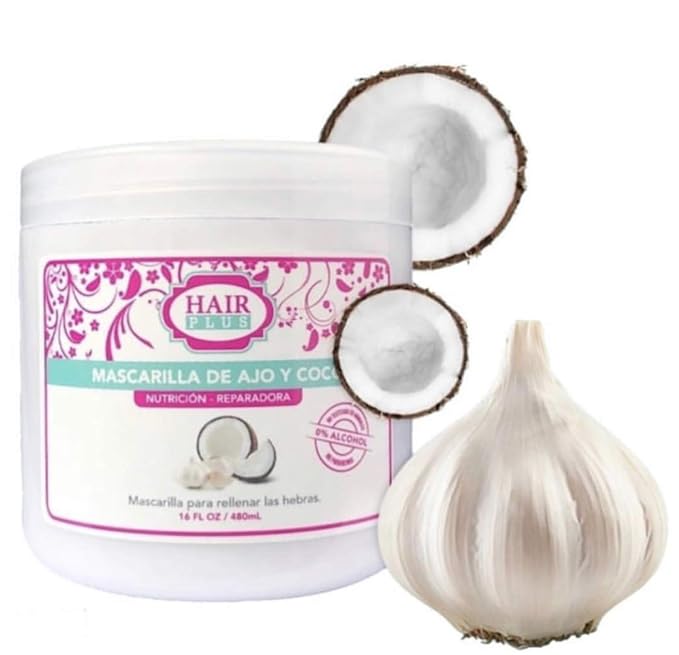 HAIR PLUS MASCARILLA DE AJO Y COCO (16 OZ)