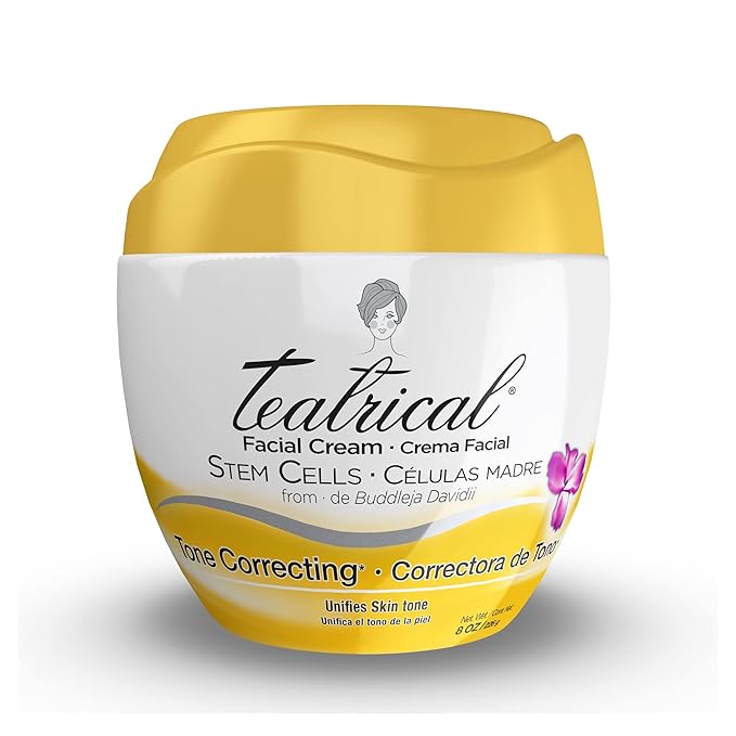 TEATRICAL Tone Correcting Face Cream with Buddleja Davidii Stem Cells, 8 Ounces